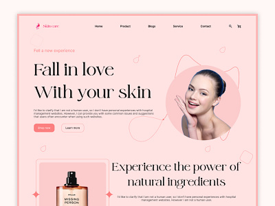 Cosmetics website design cosmetics cosmetics landing page cosmetics website design fashion female landing pagek female website fgima expert figma landing page minimal perfume landing page perfume website ui ux website design