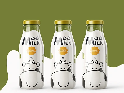 Moo Milk package design. adobe illustrator branding cow illustration design farm milk fresh milk package design graphic design illustration logo milk milk brandiing milk package design milk packaging moo milk package design typography ui ux vector