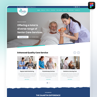 Saarthi Hospital Website Design adobe photoshop branding figma graphic design landing page design logo ui ui design website design