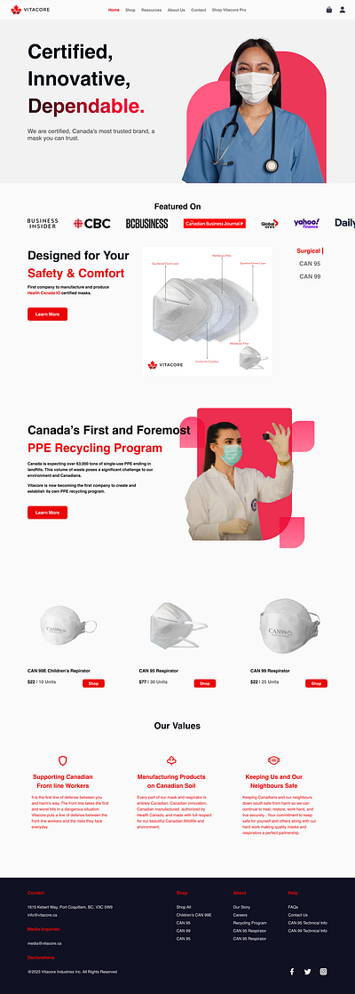 Website Redesign 😷 branding colour design doctors face mask healthcare masks medical redesign ui ux web design website