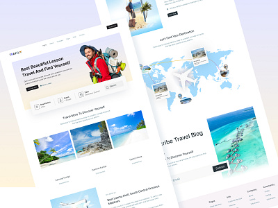 Travel Agency Website: ✈ app design branding figma mobile app ui ux website design