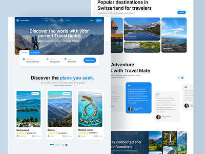 Travel Mate branding mobile app travel ui