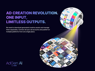 Ad creation revolution 3d ad creative adgen ai banner character rendering robot