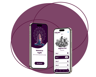Yoga app UI design animation appdesign branding design graphic design logo mobileapp ui uidesign ux yoga