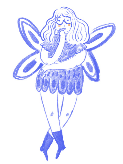 Thinking Fairy illustration