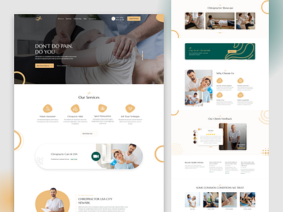 Chiropractic Care | Figma Template for Chiropractors chiropractic design chiropractic website counseling figma template health wellness holistic health modern design responsive design ui ux