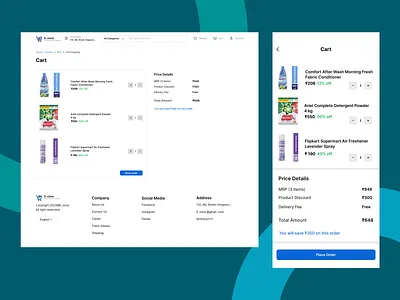 E-zone (Cart) app cart design mobile app ui