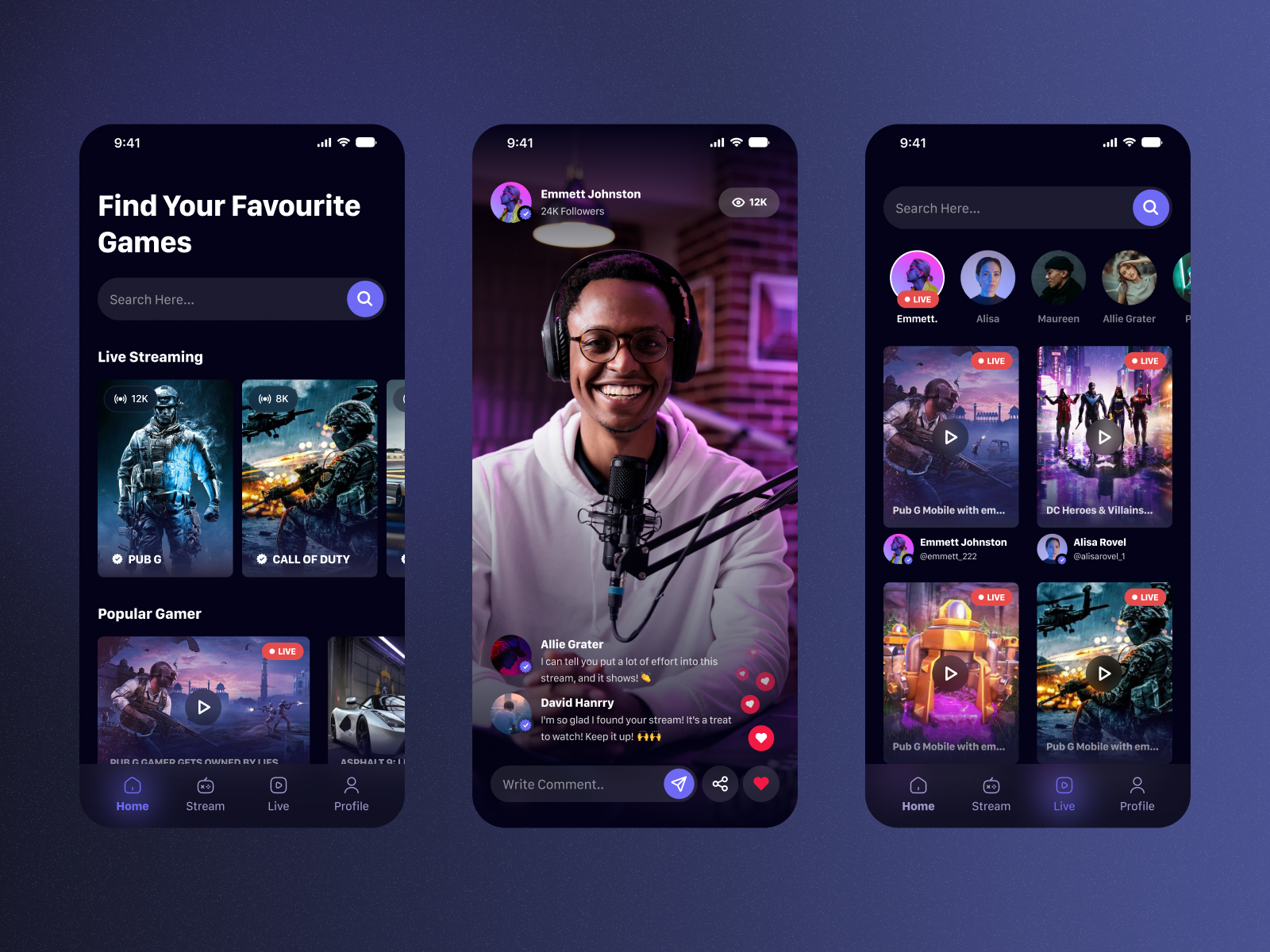 Game Streaming App By Yudiz Solutions Ltd On Dribbble