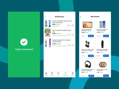 E-zone design e commerce mobile app notification