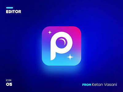 Photo Editor Logo 2023 2024 app design editor icon ketan vasani latest logo new photo editor logo today trending ui