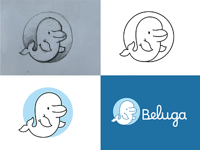 Beluga beluga blockchain brand branding character crypto design elegant graphic design illustration logo logotype mark minimalism minimalistic modern sign