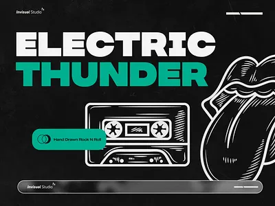 Rock N Roll Illustration Canva Element app branding design graphic design illustration logo typography ui ux vector