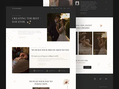 Wedding landing page design UI branding classic ui clean clean ui design creative design ecommerce graphic design holiday organization interface invite landing page design marriage minimal recommended trend ui trendy design ui webflow template website design wedding