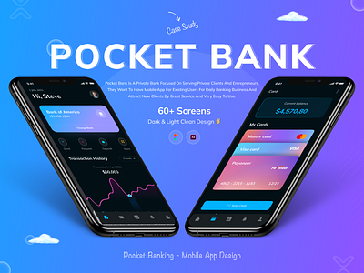 Pocket Banking - Mobile App UX/UI saas mobile app