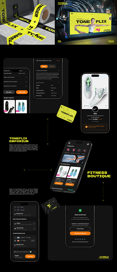 Shop Athleisure - Fitness UI & Branding athlete ecommerce fitness shop workout