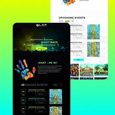 Event Page Web Design branding event page gradient bright logo montserrat ui ui ux design ui design vector web design