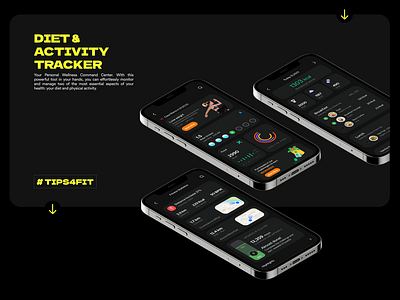 Fitness App UI- Calorie Tracker athlete branding calorie fitness