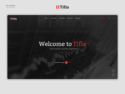 Tifia – Web Design. Start Home Page. broker finance forex home page trading ui website