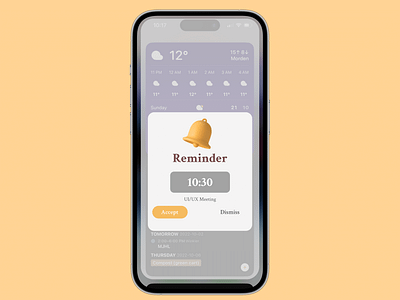 Pop Up - Daily UI 016 016 bell dailyui016 design figma pop up popup reminder ui uix101 yellow