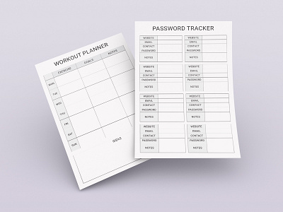 Password Tracker Planner 3d animation branding graphic design logo motion graphics password tracker planner ui