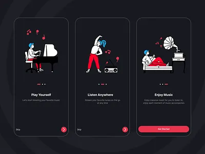 SongSilo (Onboarding) app design mobile app music onboarding ui