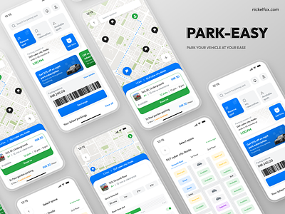 Parkeasy Parking App branding car parking car parking app design graphic design illustration invoice logo mobile app order park app parking app parking design ui ux