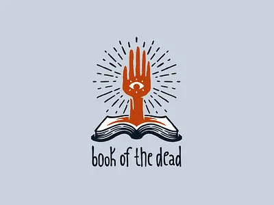 Book of the dead book dead evil eye halloween hand horror logo logotype