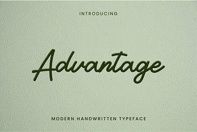 Advantage font branding calligraphy design font graphic design handw handwritten illustration logo script signature