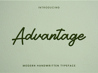 Advantage font branding calligraphy design font graphic design handw handwritten illustration logo script signature