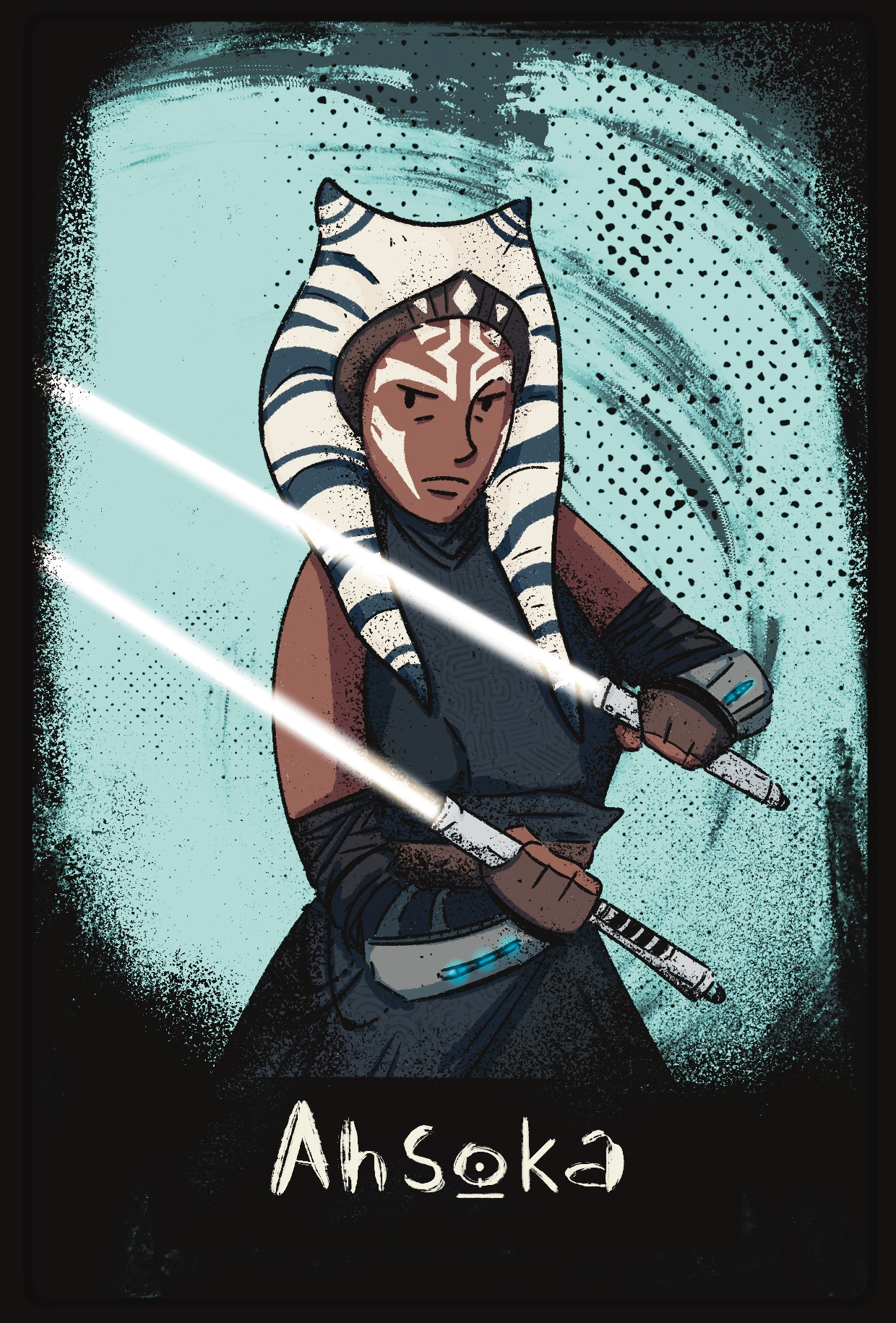 Ahsoka ahsoka cartoon character characterdesign fanart illustration portrait starwars