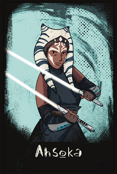 Ahsoka ahsoka cartoon character characterdesign fanart illustration portrait starwars