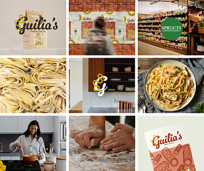 Guilia's Fresh Pasta: Social Media Example branding design food marketer foodmarketing graphic design logo logo design typography