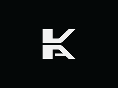 KA black branding clean graphic design icon letters logo minimal monogram sharp simple