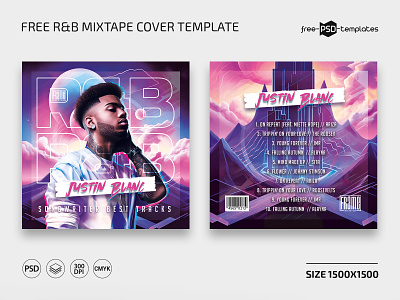 Free R&B Mixtape Cover PSD Template cd cd cover cover free freebie mixtape music photoshop psd template templates