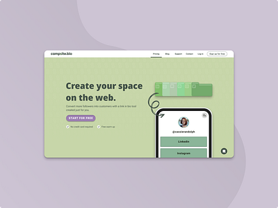 Landing Page Campsite - UX/UI Design design flat landing page product design ui ux design