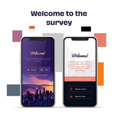 Welcome Page of Survey-Mobile figma landing page mobile options survey ui welcome