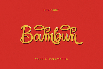Bambun font branding calligraphy design font graphic design halloween handwritten illustration lettering logo modern script signature typeface ui