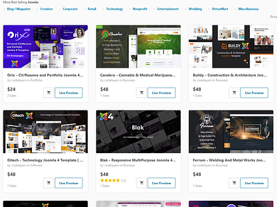 2023's Best Selling Joomla Templates and Themes architecture best cms codelayers construction consulting envato game graphic design joomla joomla5 madewithenvato medical pet popular portfolio resume technology themeforest welding
