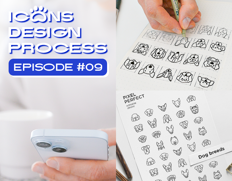 Dog Breeds Icons Design Process design process dog breeds from start to finish graphic design icon icon design icons icons design icons design process icons in illustrator illustration line set symbol thin thin line vector video