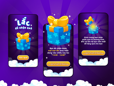 Gift Shaking and Journey Minigame game graphic design ui ui design