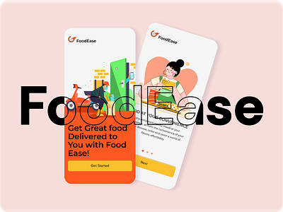 FoodEase- Mobile food delivery app design food app food delivery app mobile app ui uiux dsign uiux mobile app ux