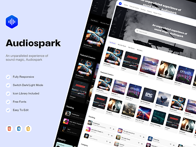 Audiospark Website Project audiospark website audiospark website project branding css design graphic design html html css js js logo mahdi rabiee mohammad mahdi rabiee ui ux website