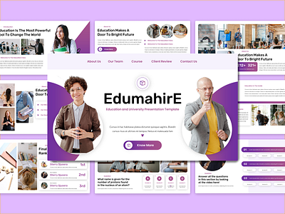 Edumahire - Education Presentation Template book branding education graphic design layout learn prese presentation school university