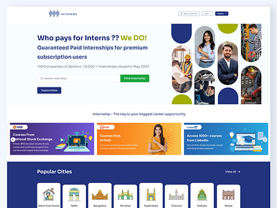 Internme.com on live now - Internship Website internme internme.app internship student internship ui