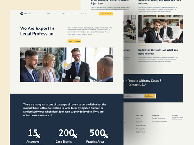 Law Firm Landing Page attorney business consultancy corporate crime defenseattorney landingpage law law firm law firm landing page law website legal adviser legal support ui ui design uidesign uiux website design