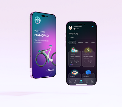 NFT App Design blockchain coin design metaverse mobile app nft nfts science sport technology ui universal ux