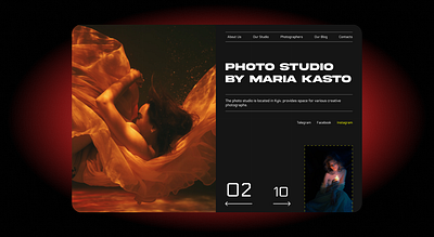 Photo Studio | Landing Page design home page landing page mobile app mobile design modern photo studio ui ux web app web design