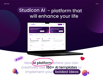 Studicon Platform | AI Templates ai platform ui design web design website design