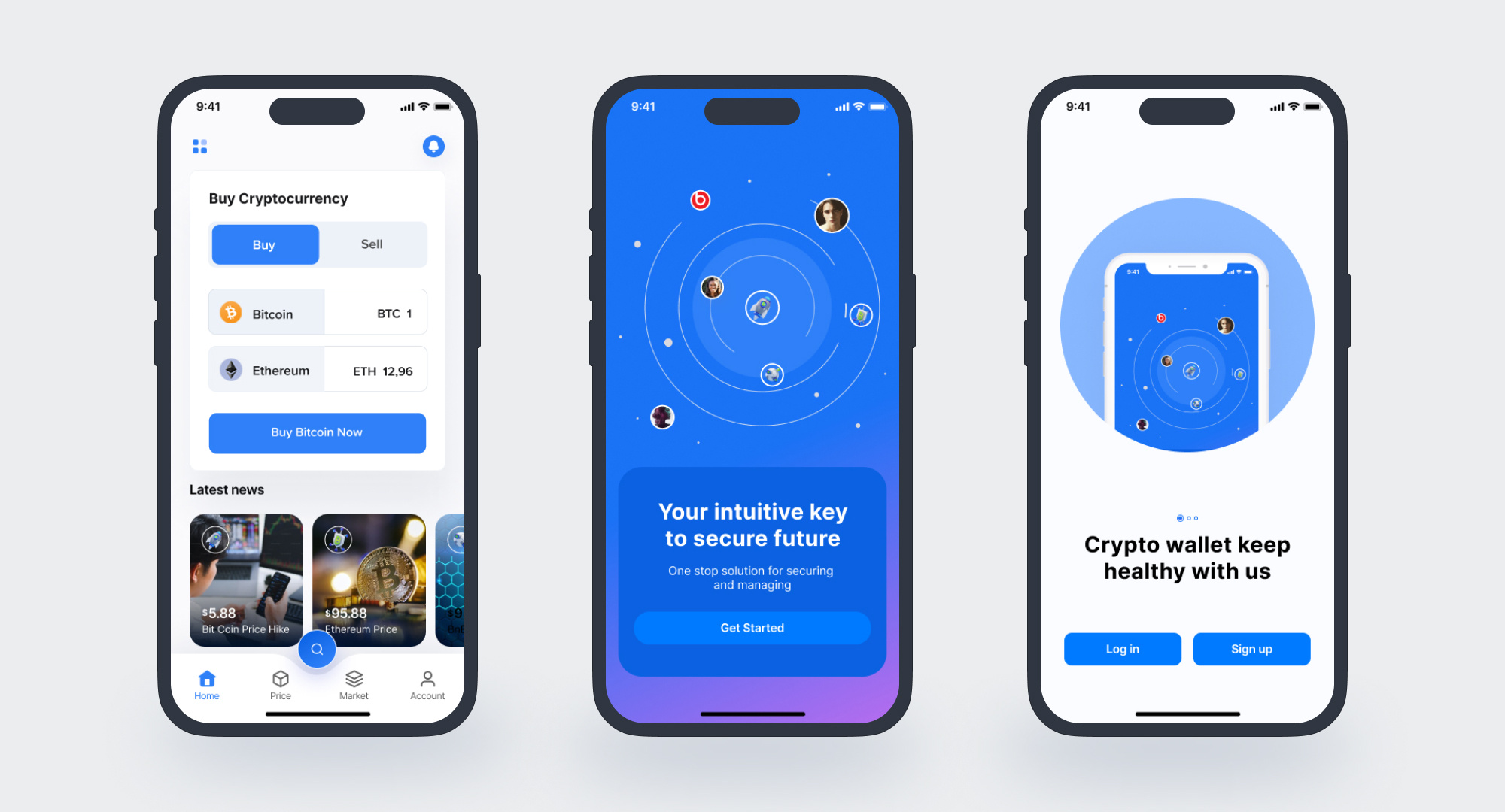 Crypto Wallet adobe xd branding crypto design figma graphic design illustration landing page ui ux
