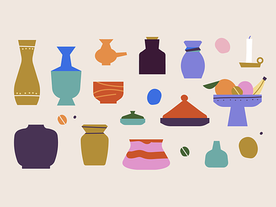 Vase styleframe 2d ceramic color contrast culture design dribbble illo illustration illustrator shapes tahina vase
